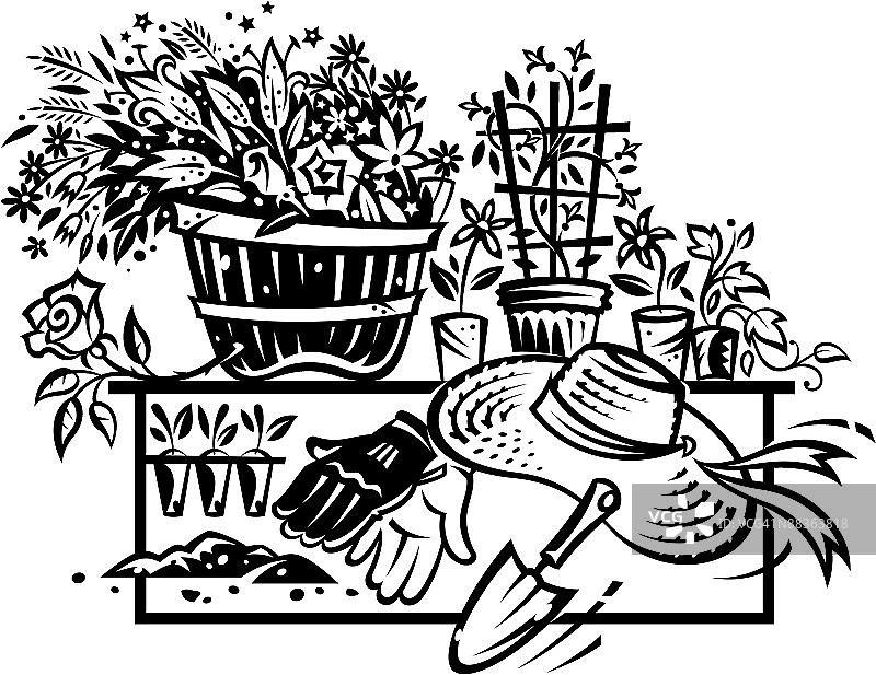 春季园艺元素（分组元素）图片素材