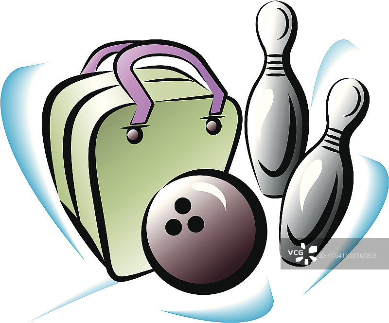 保龄球设备（彩色）图片素材
