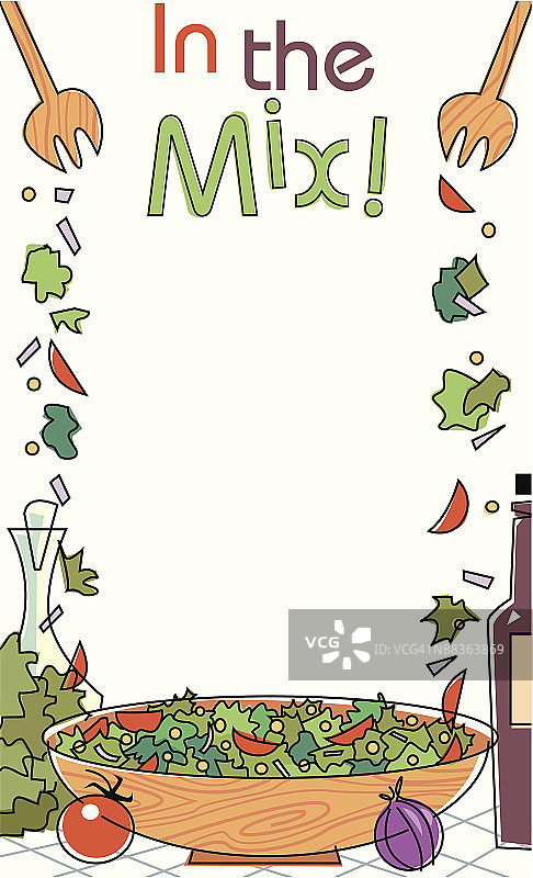 边框标题：沙拉主题边框图片素材