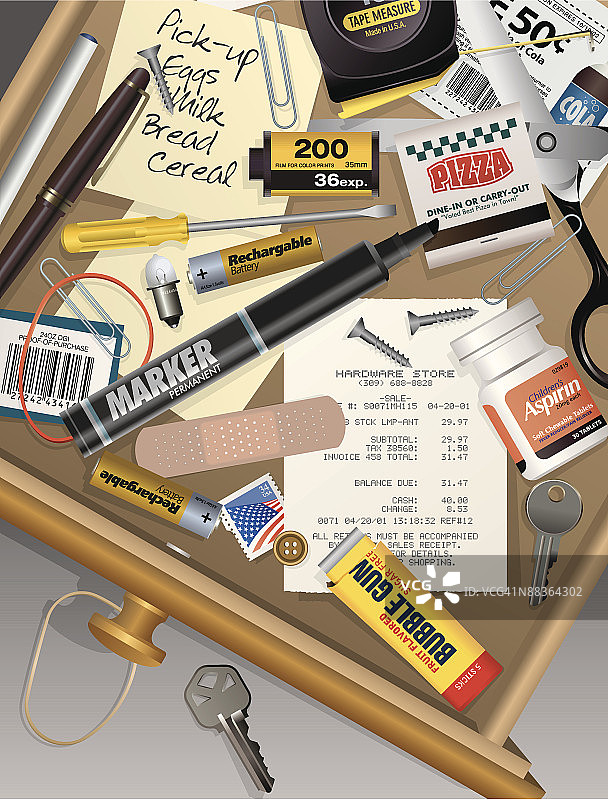 纹理，杂物抽屉，彩色分组元素图片素材