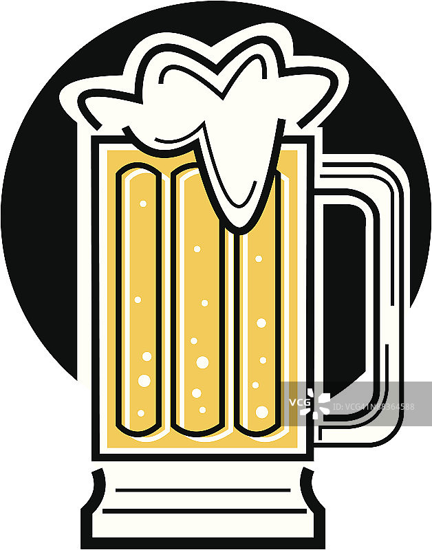 啤酒杯的色彩图片素材