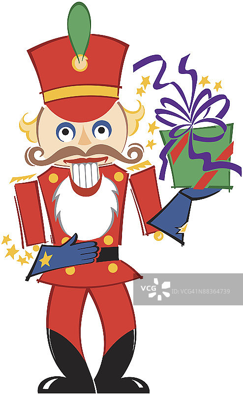 胡桃夹子彩色分层图案图片素材