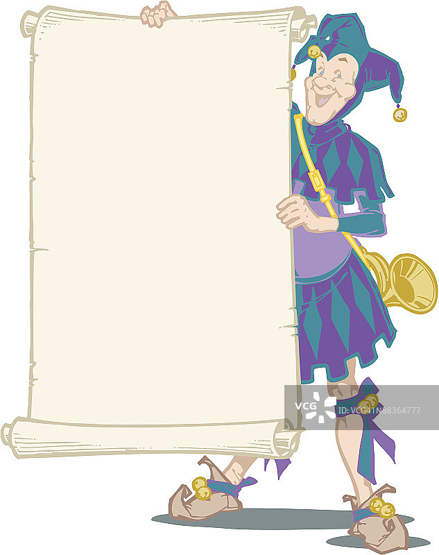 拿着榫眼的彩色小丑（Illustrator Ver. 5）图片素材