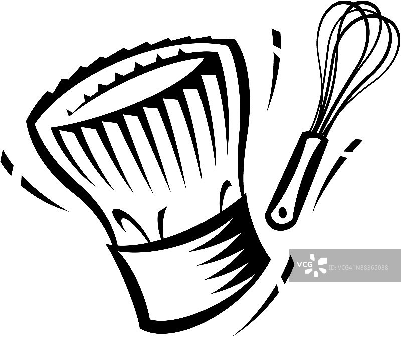 厨师帽和搅拌器图片素材