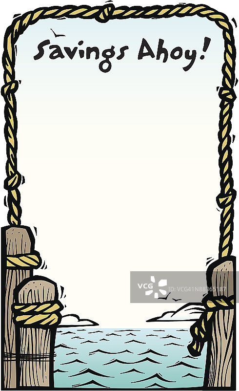 码头优惠边框图片素材