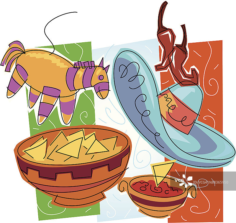 彩色节日蒙太奇图片素材