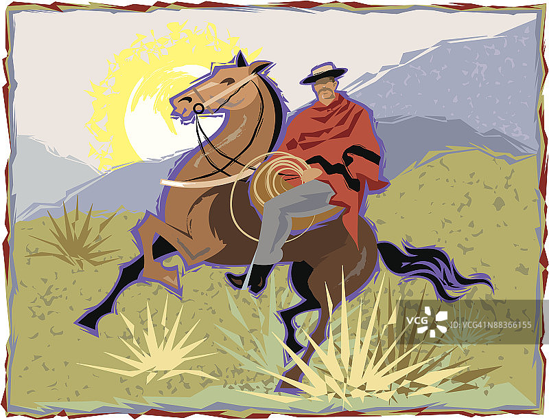 马背上的高乔人图片素材