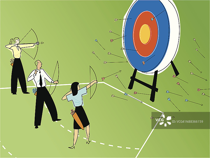 射箭的商人图片素材