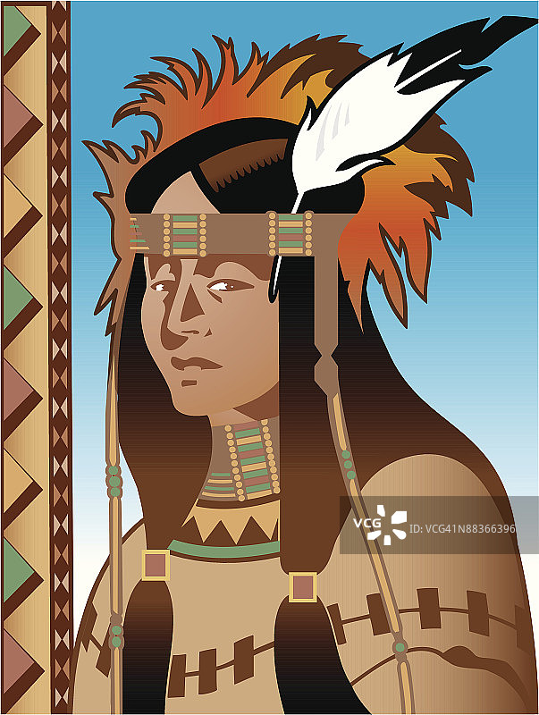 美洲原住民向导图片素材