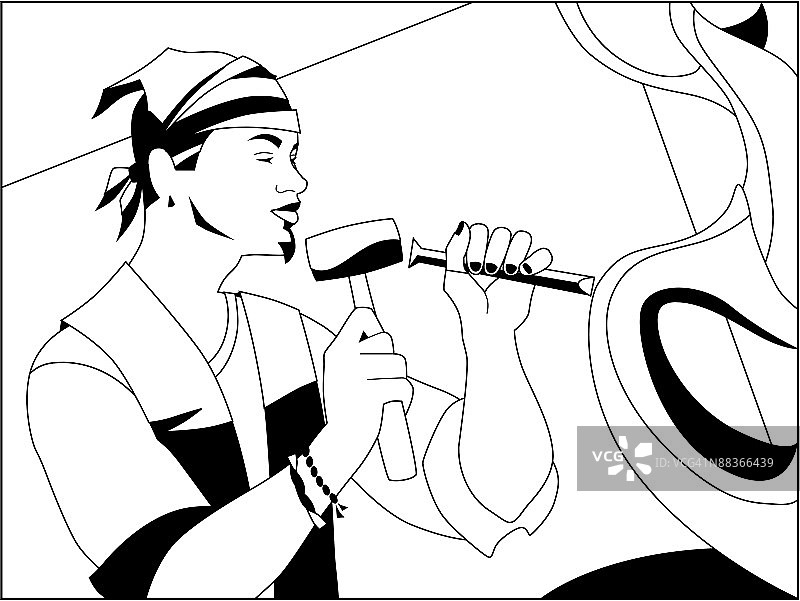 雕塑家用锤子和凿子图片素材