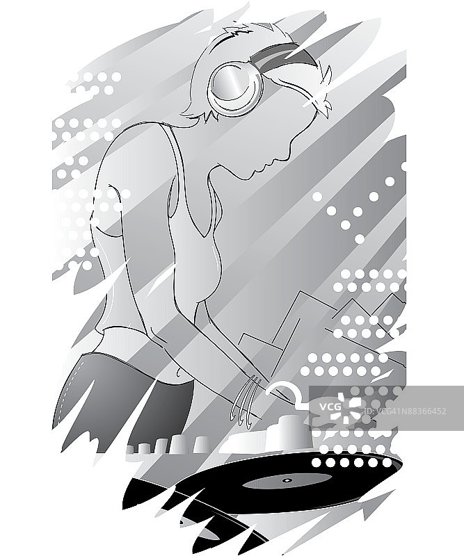 DJ打碟图片素材