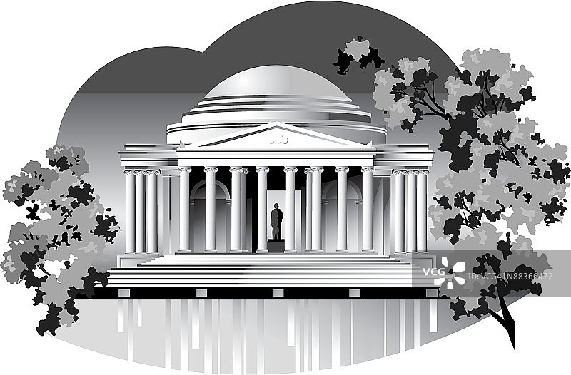 杰斐逊纪念堂风光图片素材