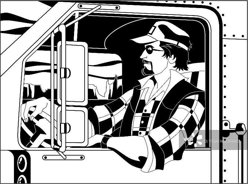 卡车司机图片素材