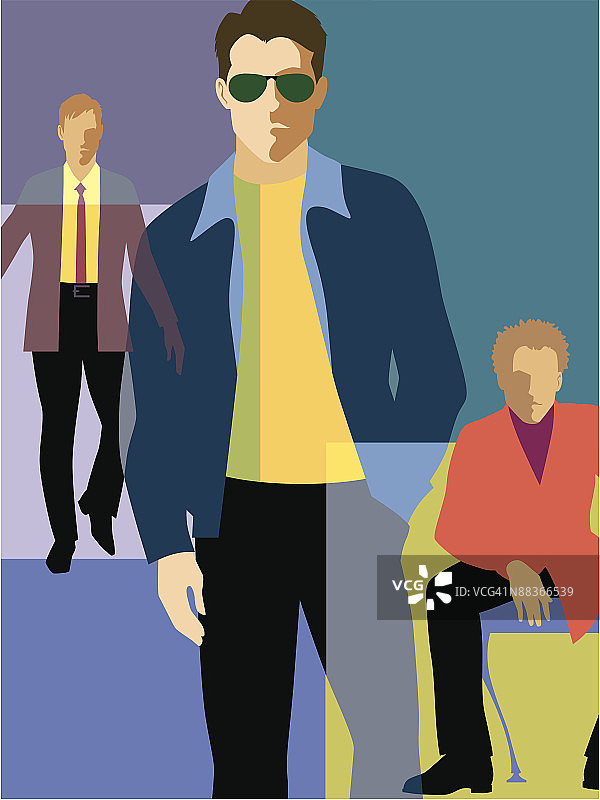 男士时尚蒙太奇图片素材