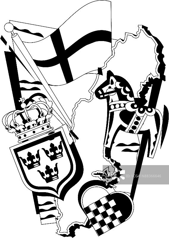 瑞典蒙太奇图片素材