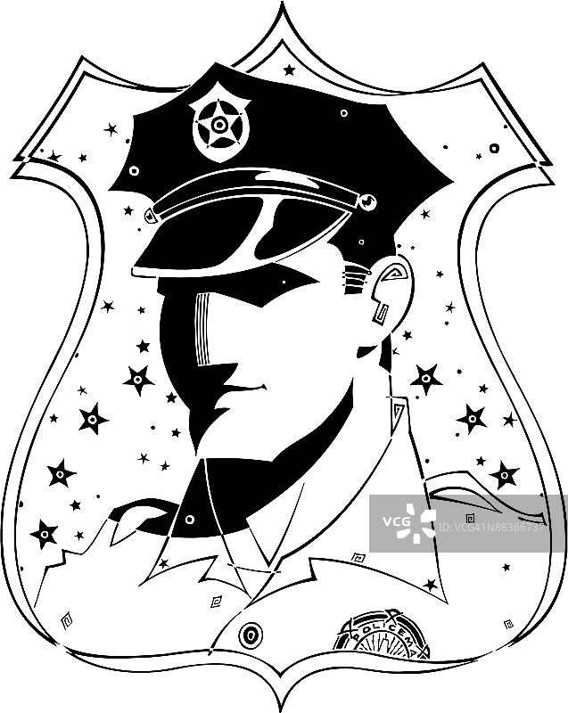 警察特写图片素材