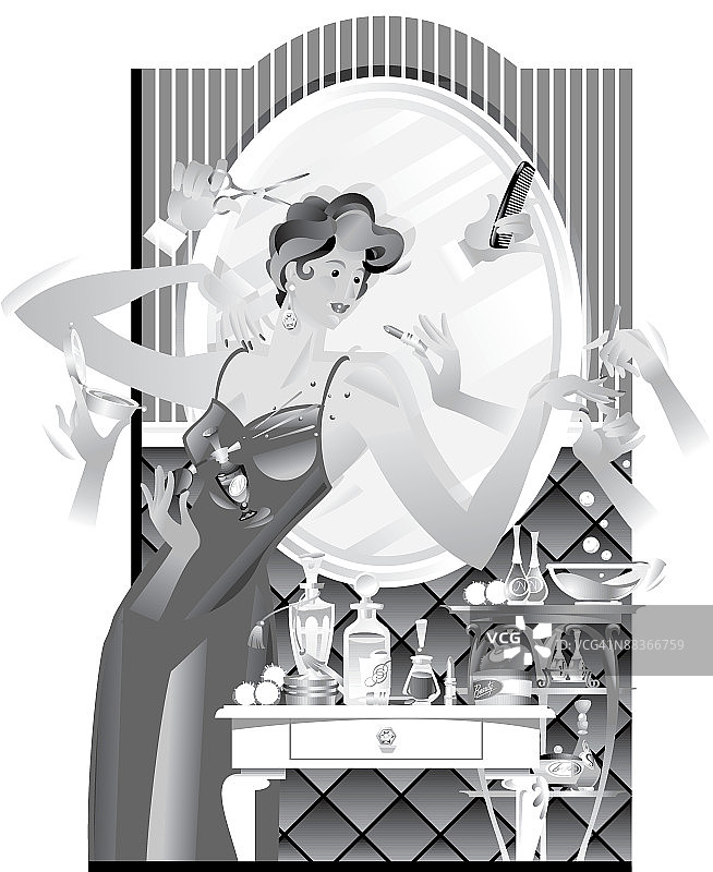 享受呵护的女人图片素材