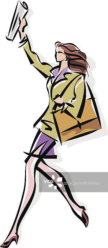 女士在招手打出租车图片素材