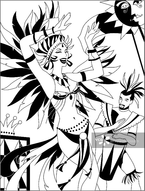 两位巴西舞者图片素材