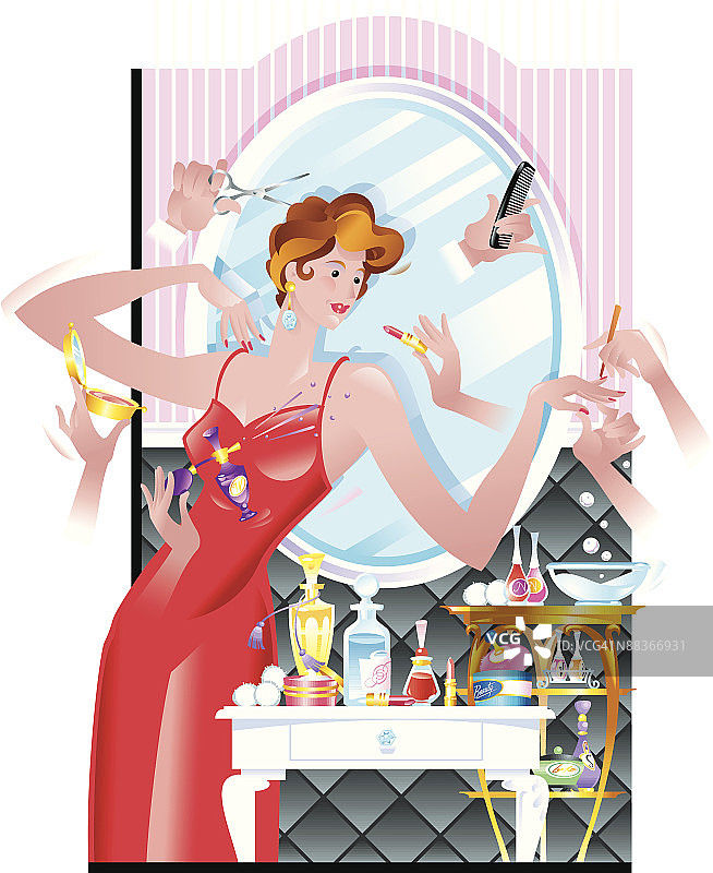 享受呵护的女人图片素材