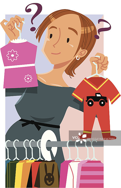 准妈妈购买婴儿服装图片素材