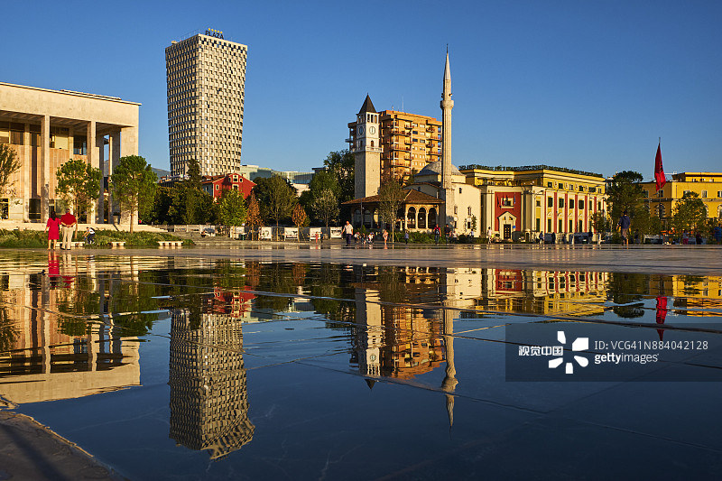 阿尔巴尼亚地拉那斯坎德培广场图片素材