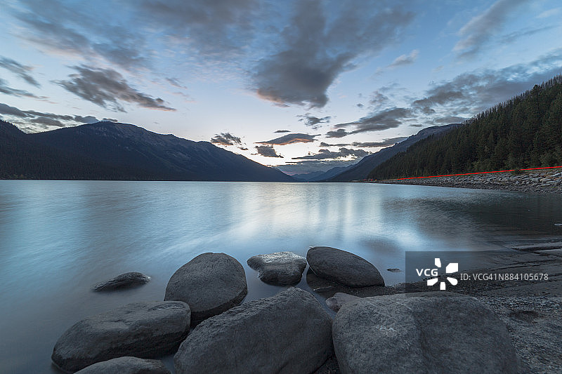 加拿大不列颠哥伦比亚省的穆斯湖图片素材