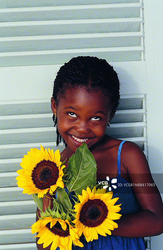 花的女孩图片素材