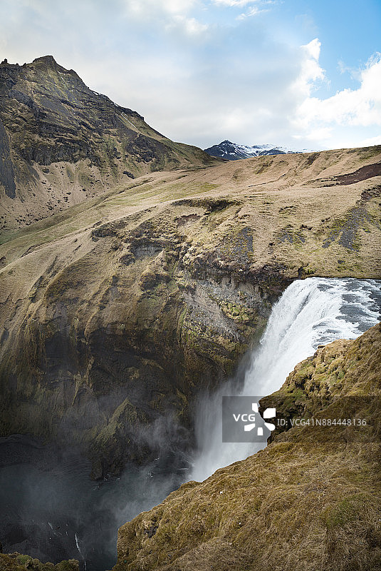 冰岛斯科加瀑布图片素材