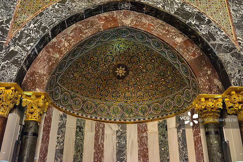 巴勒斯坦耶路撒冷阿克萨清真寺内景图片素材