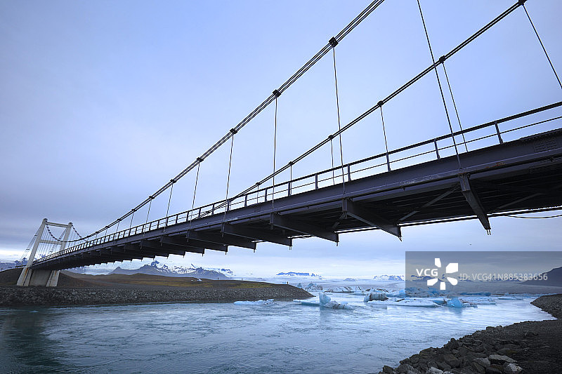 冰岛南部地区，杰古沙龙冰河湖图片素材
