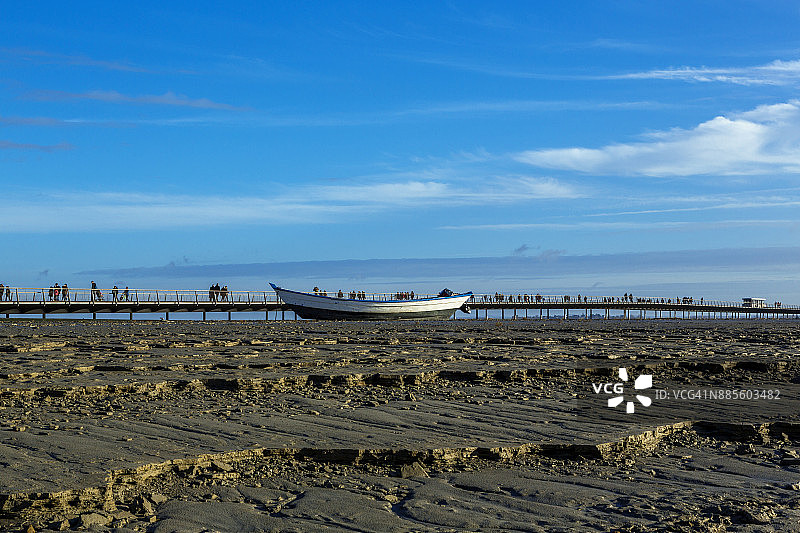 法国诺曼底芒什省圣米歇尔山图片素材