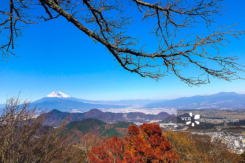 从伊豆半岛观赏富士山图片素材