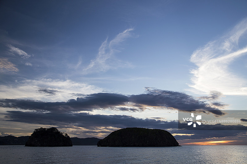 太平洋上的日落图片素材