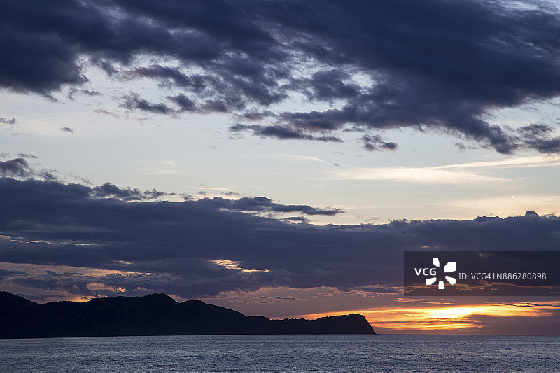 太平洋上的日落图片素材