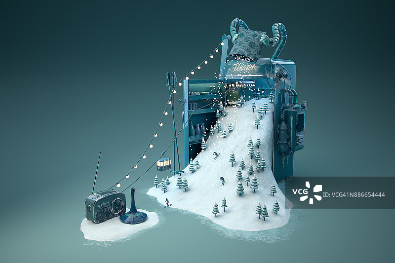 冬季机器（横版）图片素材