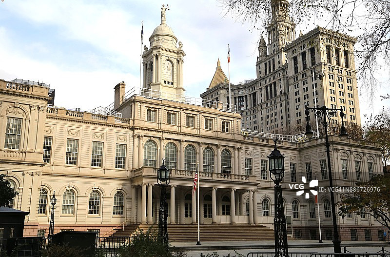 美国纽约市政厅图片素材