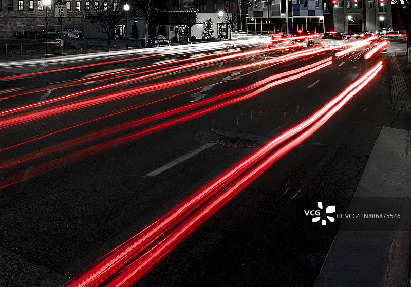 城市街道多次曝光效果图片素材