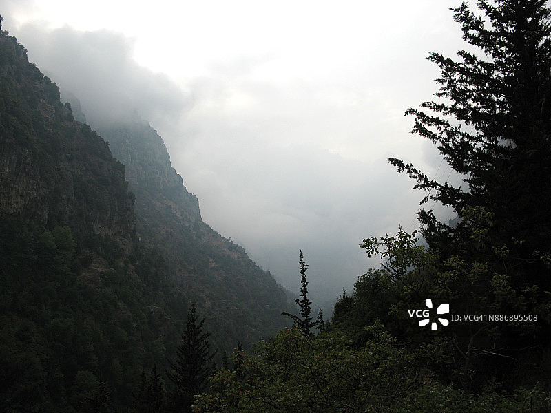 黎巴嫩卡迪沙（圣谷）神秘峡谷图片素材