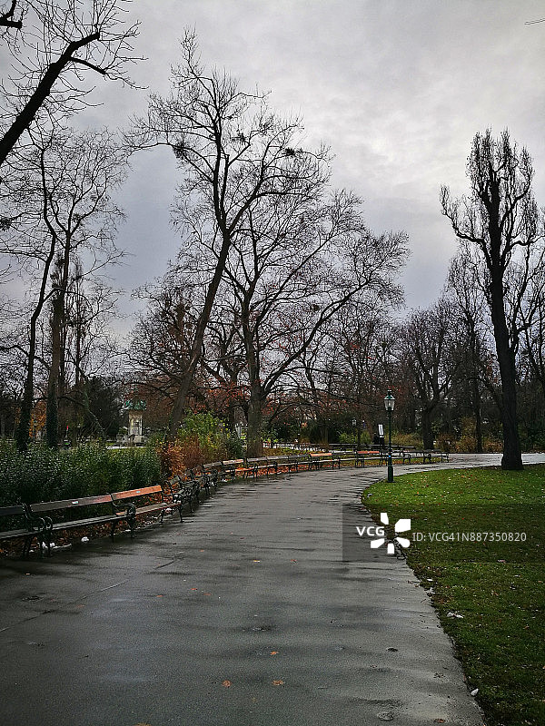 冬季的维也纳城市公园图片素材