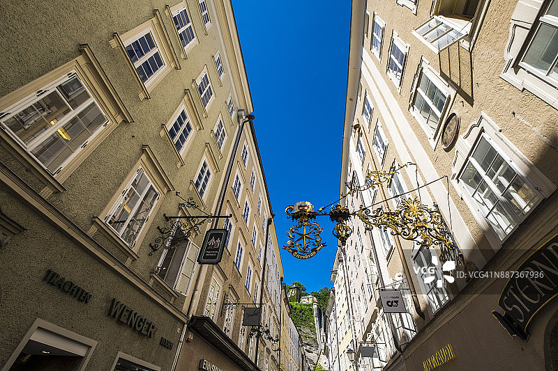 奥地利萨尔茨堡粮食胡同街景图片素材