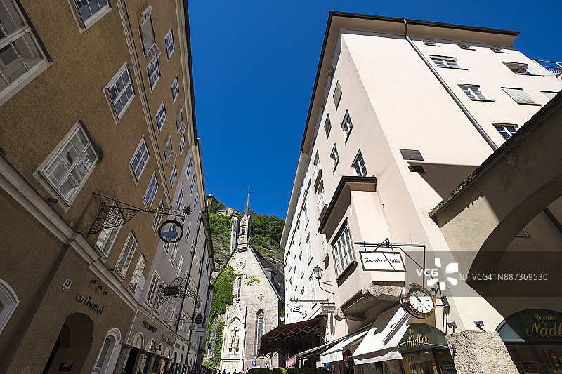 奥地利萨尔茨堡粮食胡同街景图片素材