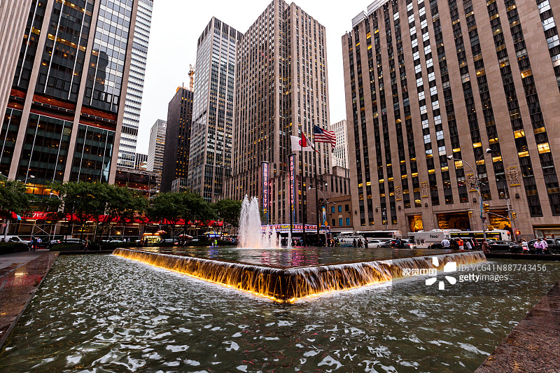 纽约喷泉图片素材