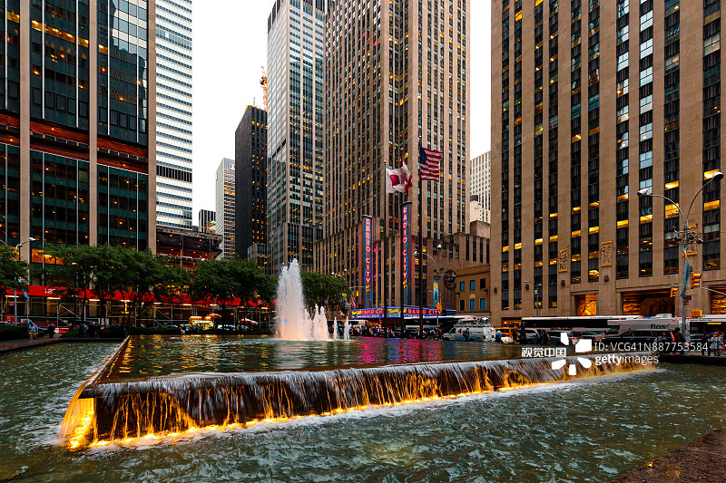 纽约喷泉图片素材