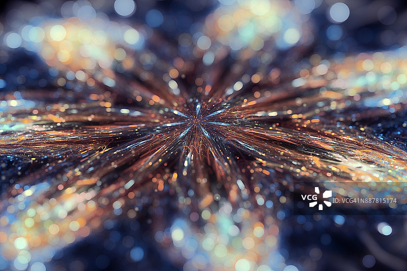 具有粒子的抽象发光星形背景图片素材