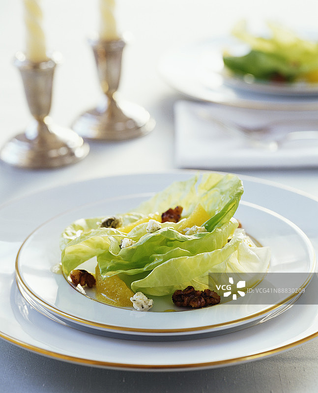 结球生菜沙拉图片素材