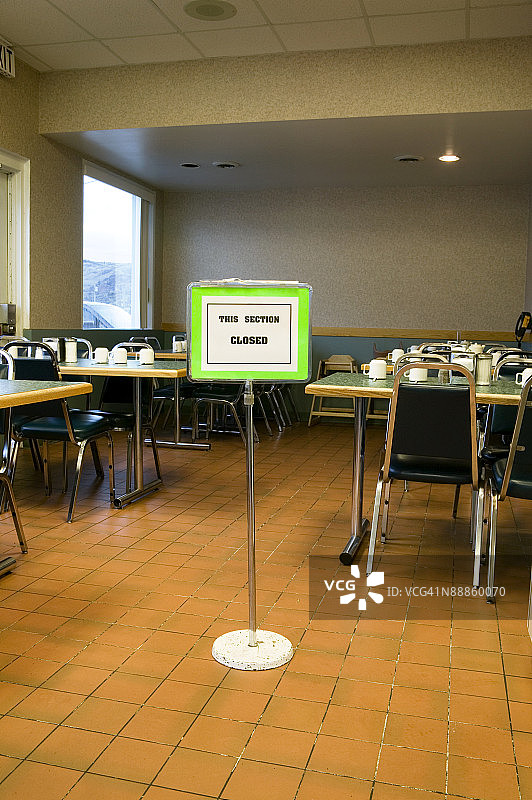 封闭的餐厅区域图片素材