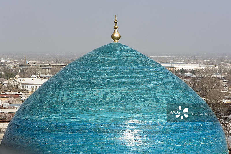 乌兹别克斯坦撒马尔罕列吉斯坦的穹顶图片素材