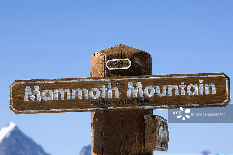 加利福尼亚州猛犸山标志图片素材