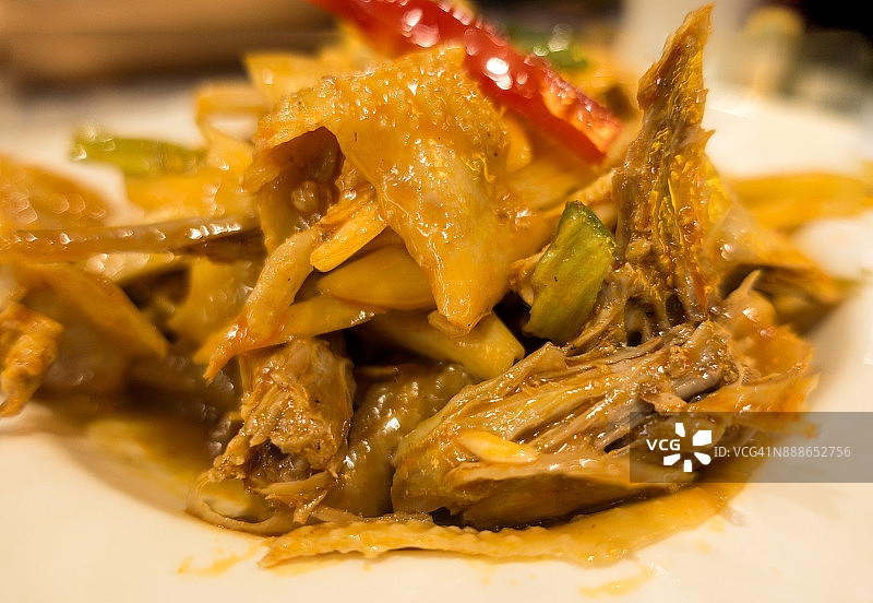 手撕鸡肉图片素材